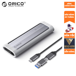 Box ORICO AXM2-G2-V1-GY Hỗ Trợ Ổ Cứng M.2 NVME 2230/ 2242/ 2260/ 2280 ra cổng Type C/A Tốc Độ 10Gbps – Hàng Chính Hãng