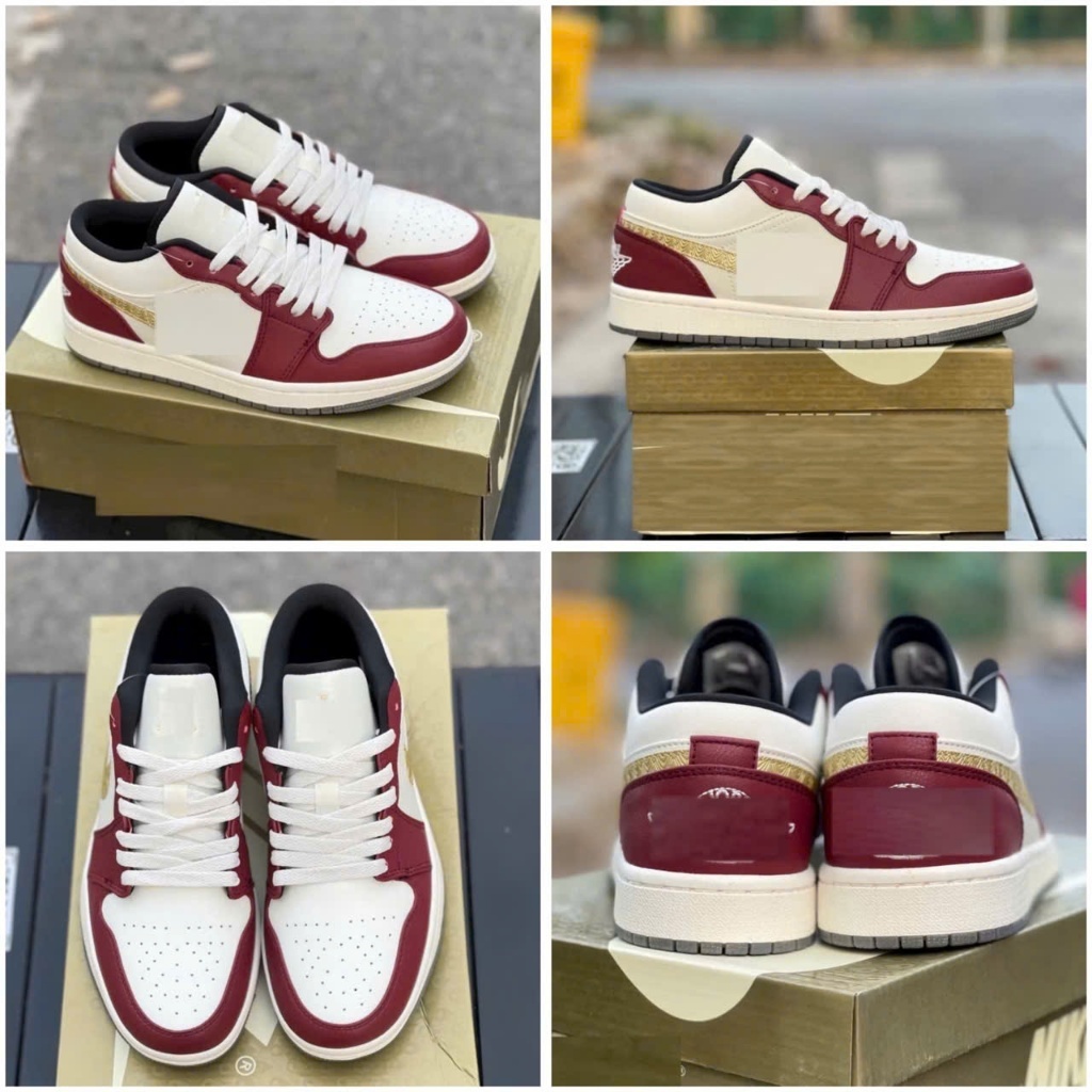 Giày Jd1 low Đỏ Rồng nam nữ size 36>43, Giày JD rồng nam nữ bản C.cấp