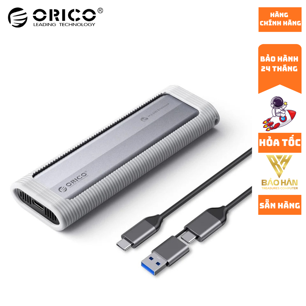 Box Ổ Cứng ORICO AXM2 Hỗ Trợ M.2 NVME 2230/ 2242/ 2260/ 2280 ra cổng Type C Tốc Độ 10Gbps – Hàng Chí