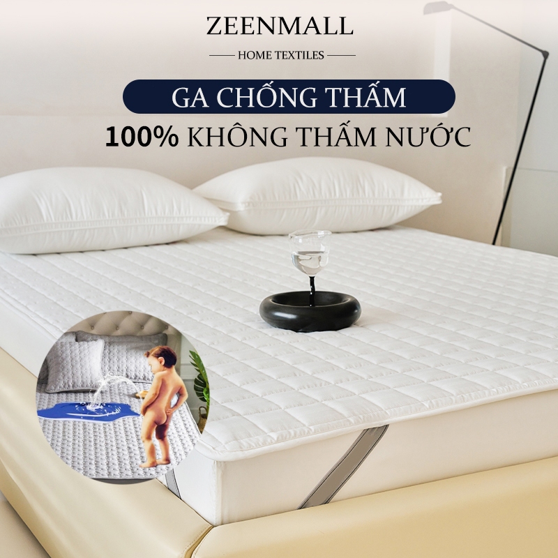 ZEEN Ga Chống Thấm 100% 1M6X2M Ga Bo Chun Chống Nước Cho Bé và Mẹ