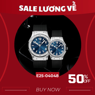 Đồng Hồ Cặp Nam Nữ - Thương Hiệu ETERNO E25-04048 Dây Cao Su Cao Cấp, Có Lịch Ngày