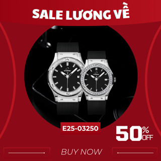 Đồng Hồ Cặp Nam Nữ - Thương Hiệu ETERNO E25-03250 Dây Cao Su Cao Cấp, Có Lịch Ngày, Chống Nước