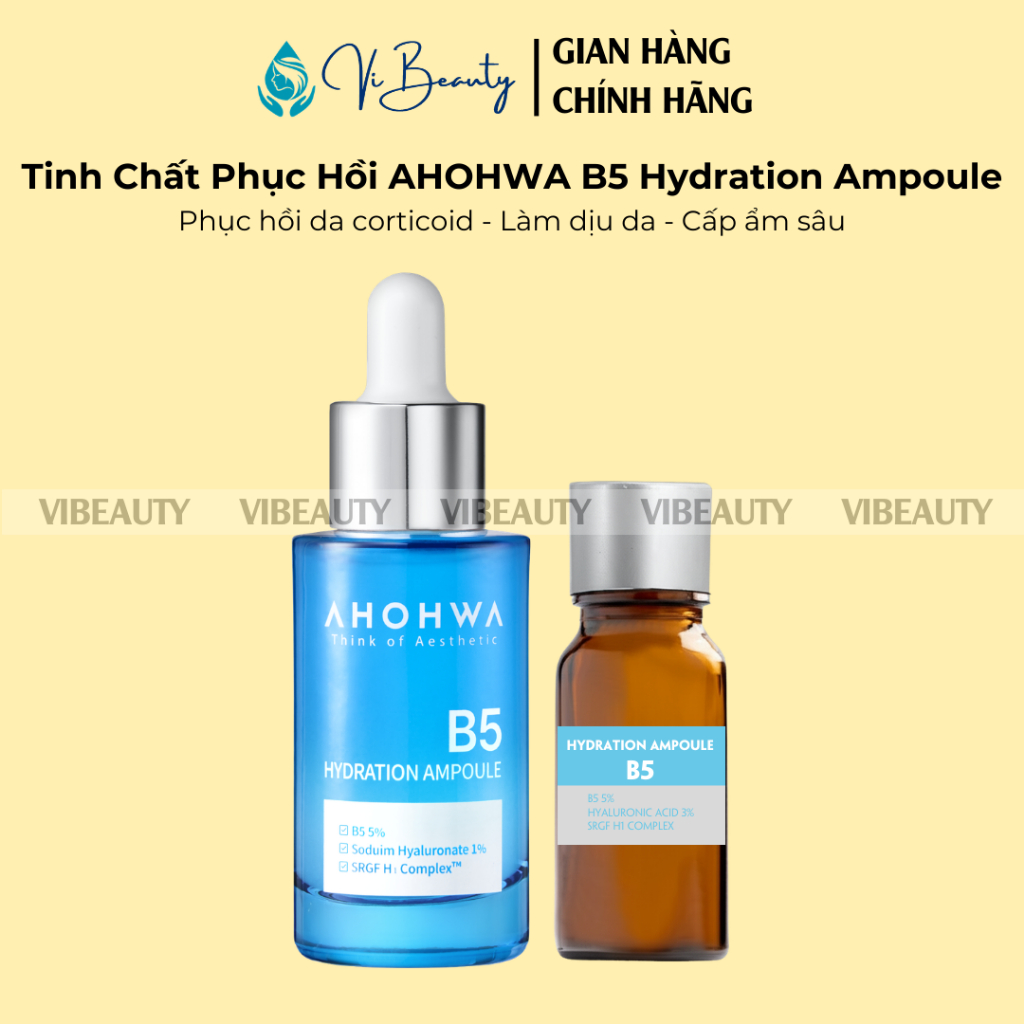 Serum Tinh Chất Phục Hồi, Cấp Ẩm, Làm Dịu Da AHOHWA Hydration Ampoule B5