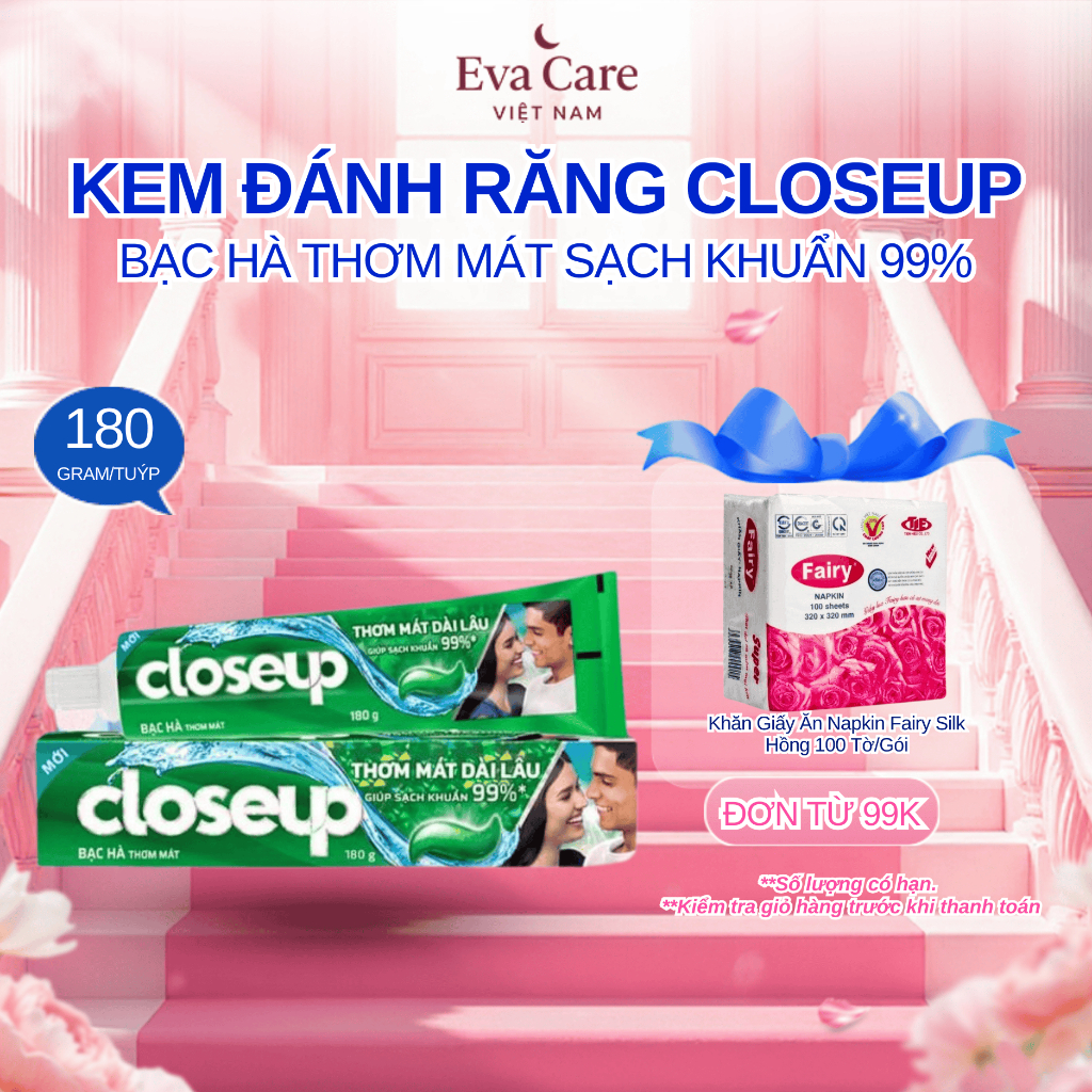 KEM ĐÁNH RĂNG CLOSEUP BẠC HÀ THƠM MÁT 180G/TUÝP