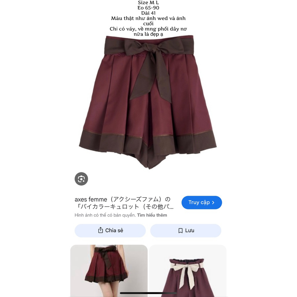 Quần Váy Axes 2Hand