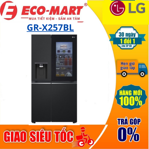 X257BL Tủ lạnh LG GR-X257BL Inverter 635 Lít Side By Side InstaView Door-in-Door