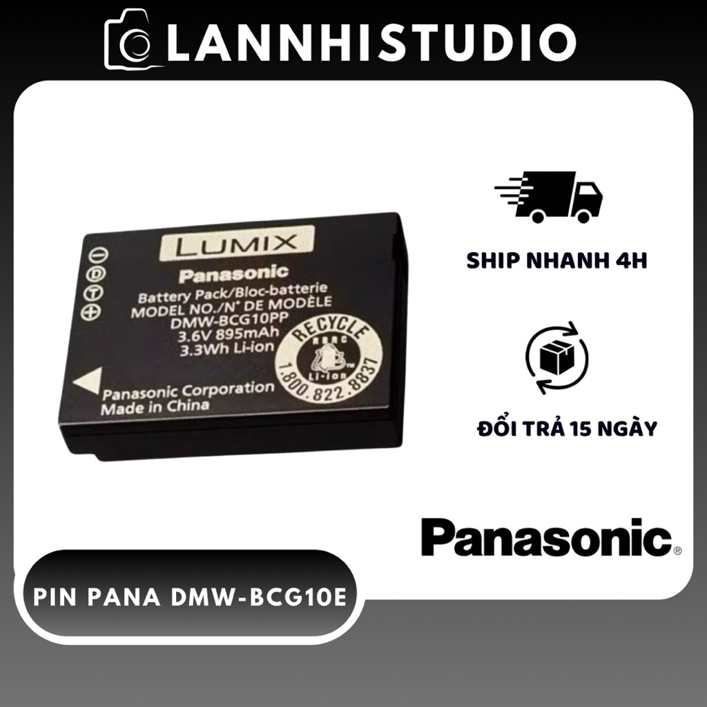 Pin Pana DMW-BCG10E – Pin Máy Ảnh Dung Lượng Cao, Bền Bỉ, An Toàn