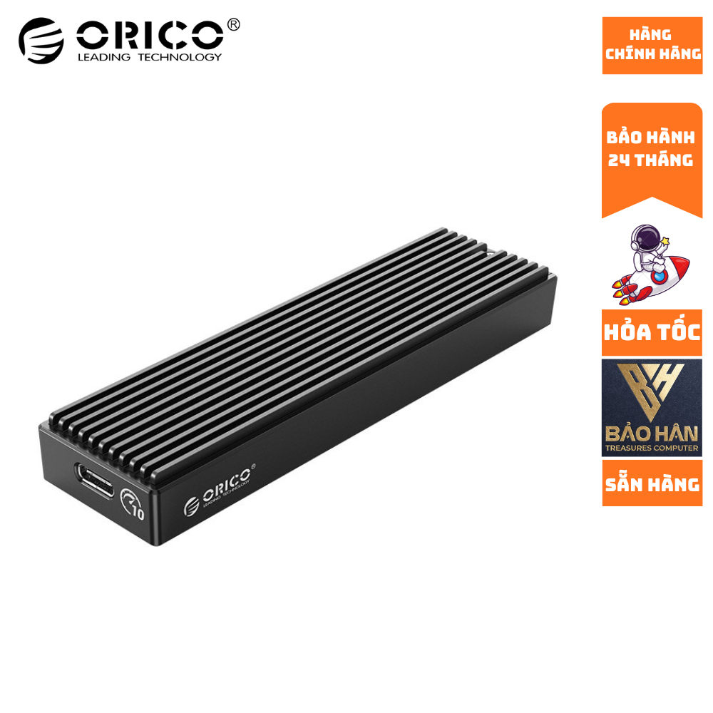 Hộp ổ cứng ORICO M2PV-C3-BK (ĐEN) SSD ORICO NVME M.2 Tốc độ 10Gbps - Hàng Chính Hãng