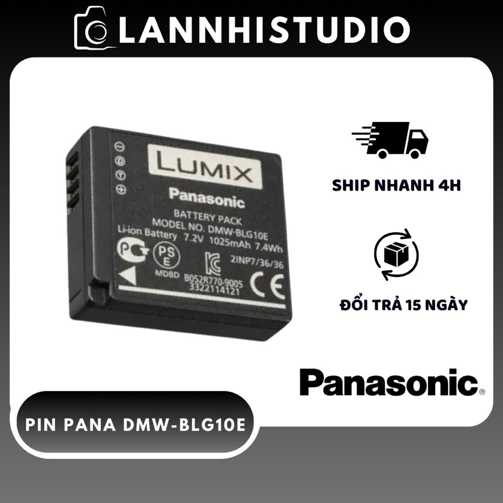 Pin máy ảnh Pana Lumix DMW-BLG10E (BLE9) tương thích với máy ảnh Panasonic Lumix DMC-GF6, GX7, G100,