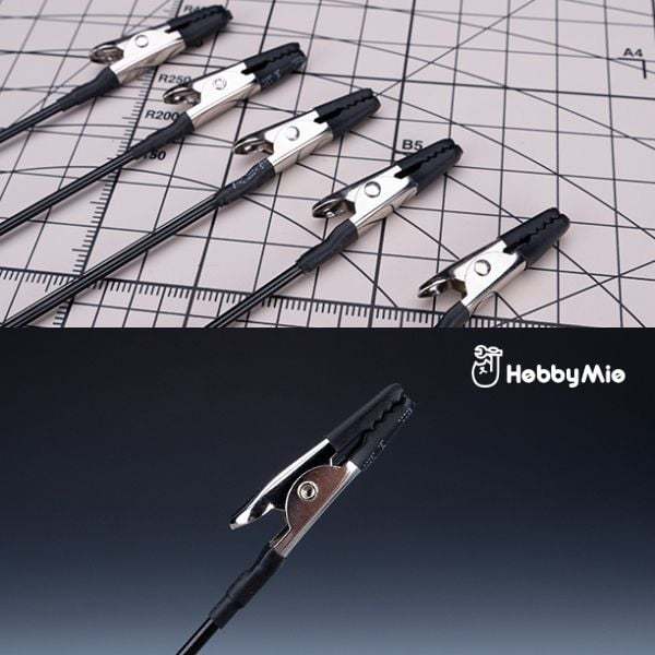 Bộ 20 Kẹp Cá Sấu Kim Loại Hobby Mio HM – Giá Kẹp Sơn Mô Hình Gunpla Airbrush Model Kit