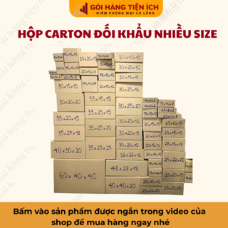 [HOẢ TỐC] Combo 100 hộp carton đối khẩu đóng hàng full size, hộp giấy carton nhiều kích thước giá rẻ
