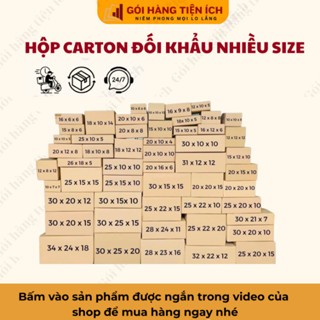 [HOẢ TỐC]  10 Hộp carton đối khẩu đóng hàng full size, hộp giấy carton nhiều kích thước giá rẻ
