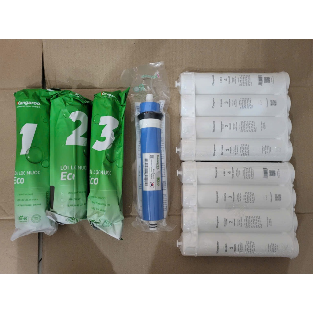 Combo Bộ 12 Lõi lọc Kangaroo - Hàng chính hãng - Dùng thay cho model KGHP12K