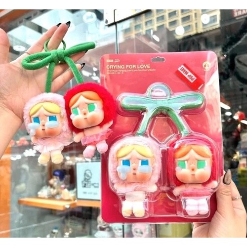 [ Ship Hỏa Tốc HCM ] CRYBABY Crying For Love Series-Vinyl Plush Hanging Card (Love You Cherry Much)