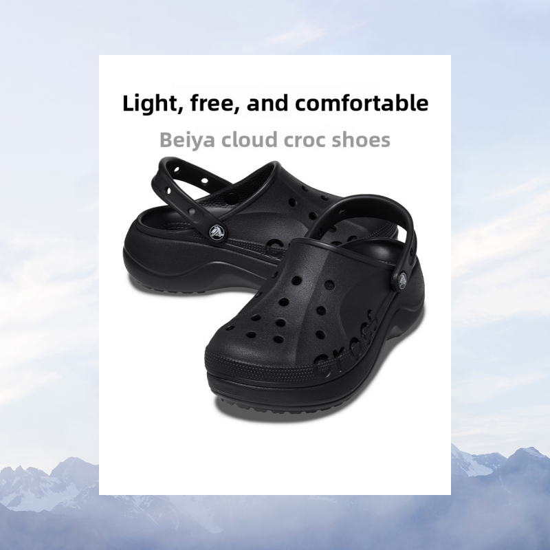 CROCS women's hiking shoes BAYA PLATFORM CLOG model 20818611S - Indoor/Outdoor Sandals - WINTER WHIT