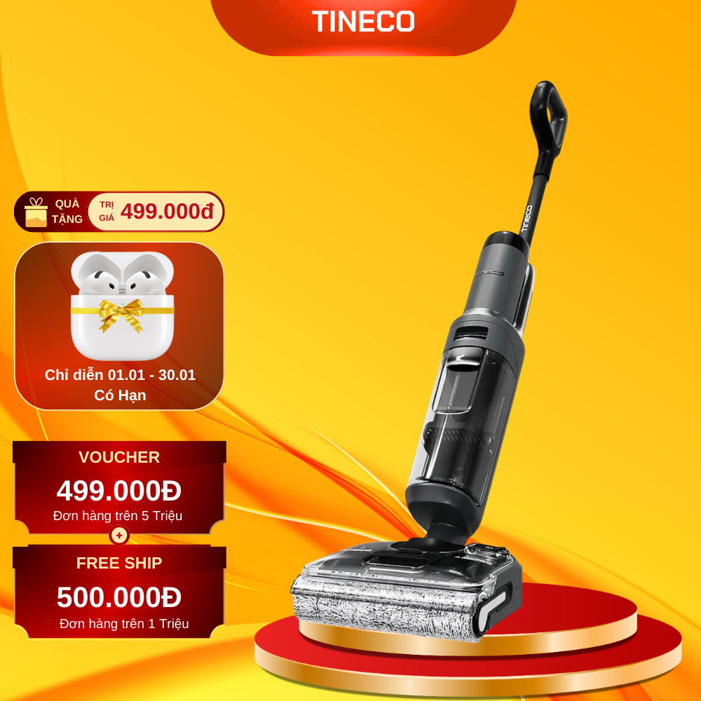 [Hỏa Tốc 2H] Tineco S6 Stretch Extreme Lực Hút 20.000 Pa, Máy Hút Bụi Lau Sàn - Bản Quốc Tế