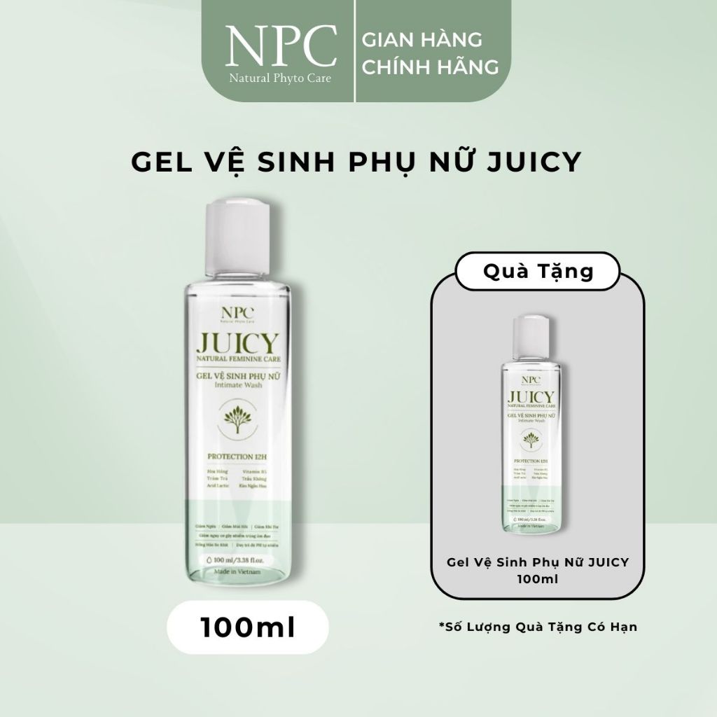 [Mua 1 tặng 1] Dung dịch vệ sinh phụ nữ NPC Juicy tinh chất trầu không kháng khuẩn 100ml - NPC PHAR