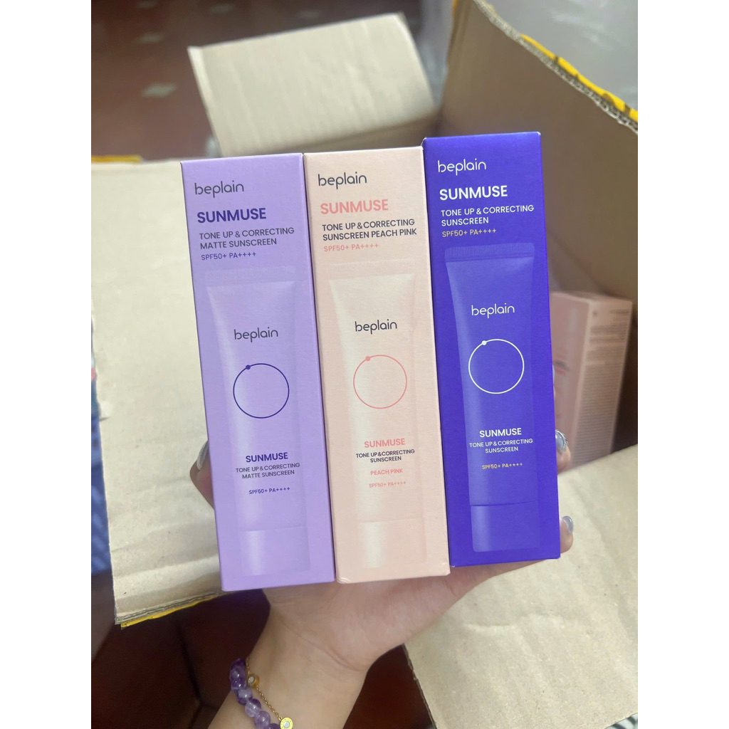 Kem Chống Nắng Beplain Sunmuse Tone Up & Correcting Sunscreen 50ml - Kcn Hiệu Chỉnh Tông Da, Nâng Tô