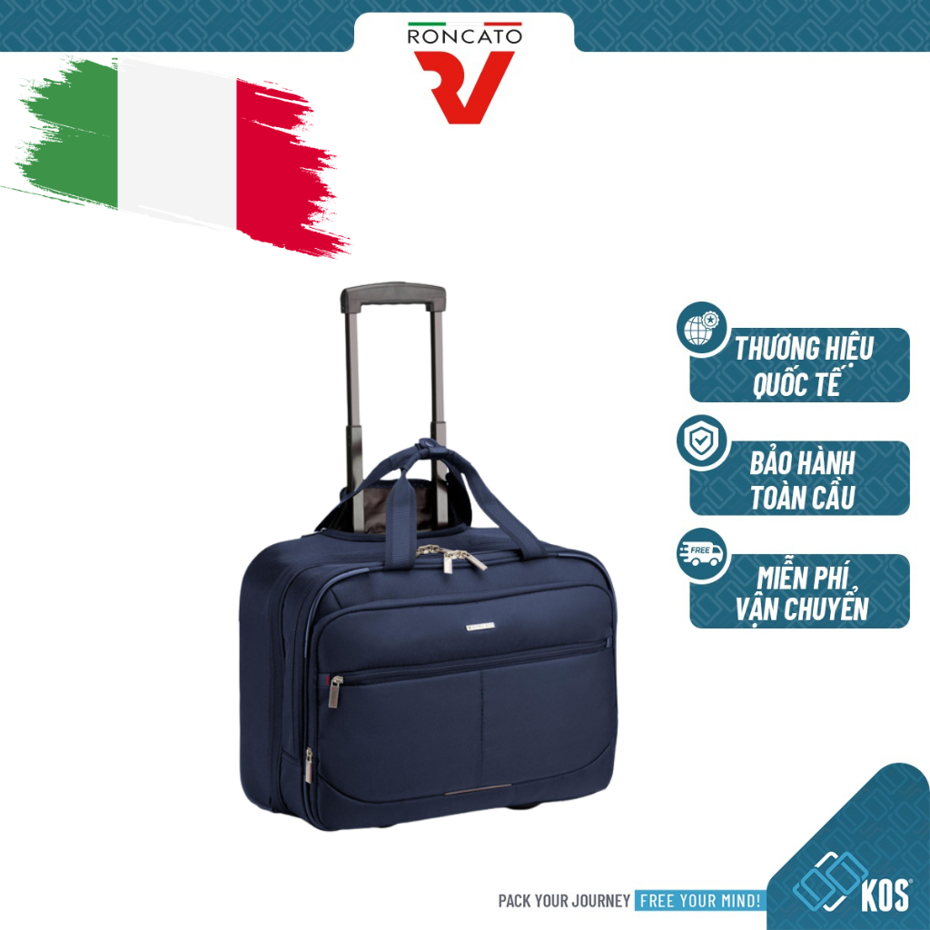 Vali ngang RONCATO Easy Office 2.0 Pc 17.3” thương hiệu Ý sang trọng
