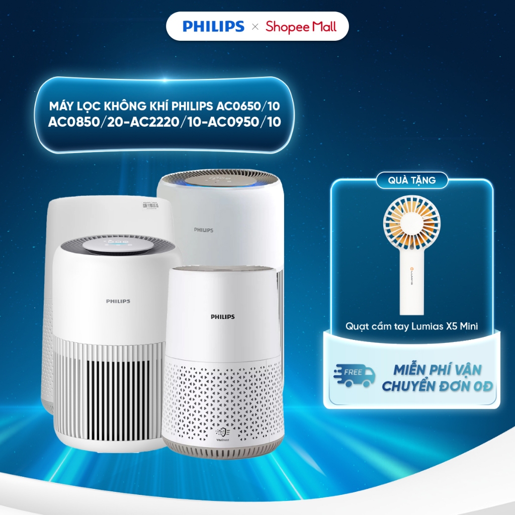[Livestream] Máy lọc không khí Philips AC0650/10 - AC0950/10 - AC0850/20 - AC2220/10 - AC1715/20, BH 24 tháng