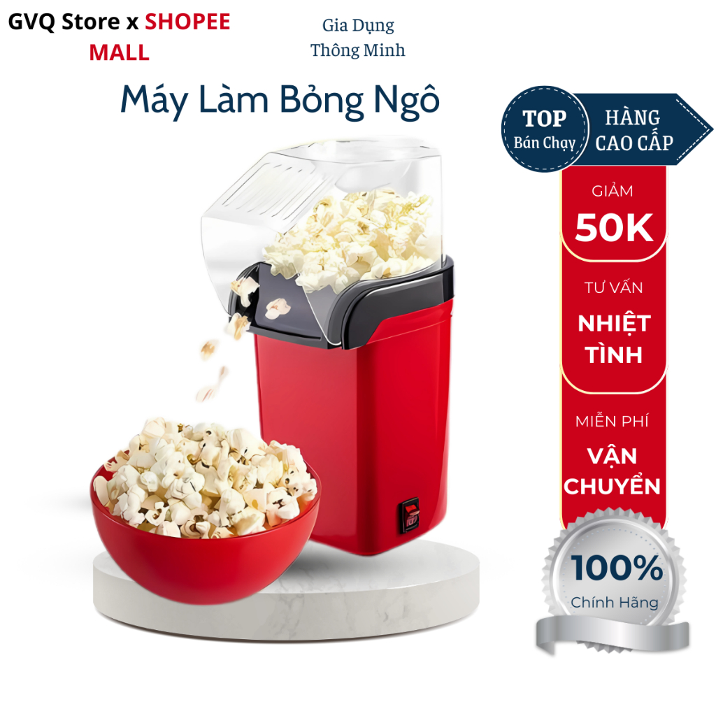 Máy Làm Bỏng Ngô GVQ Store Thiết Kế Nhỏ GọnTại Nhà An Toàn Vệ Sinh Cho Gia Đình Tiện Lợi Sử Dụng