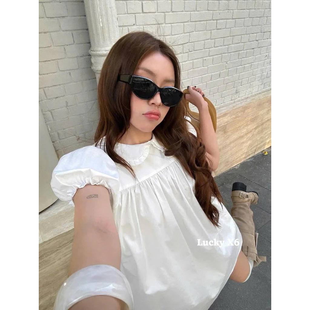 (KÈM QUẦN BẢO HỘ) Váy babydoll tay chuông dáng xoè bèo cổ Hoian Dress | BigBuy360 - bigbuy360.vn