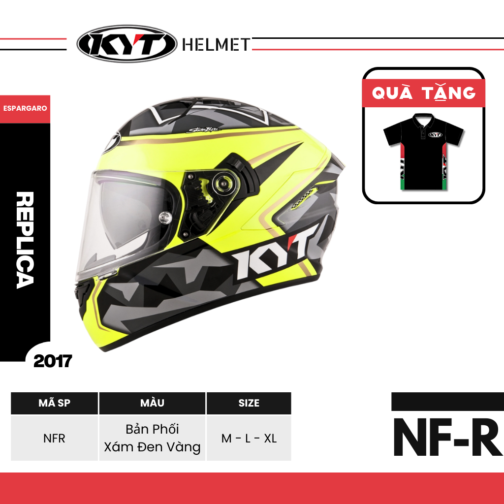 KYT - Mũ Bảo Hiểm Fullface - NFR ESPARGARO REPLICA 2017 - Đẳng Cấp Đường Đua