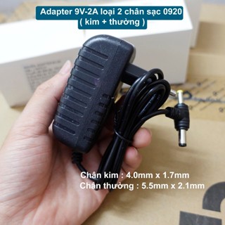 Nguồn adapter 9v 2a Model 0920 chân kim/chânto/chân 2 đầu cho thiết bị mạng, máy hút sữa, loa mini