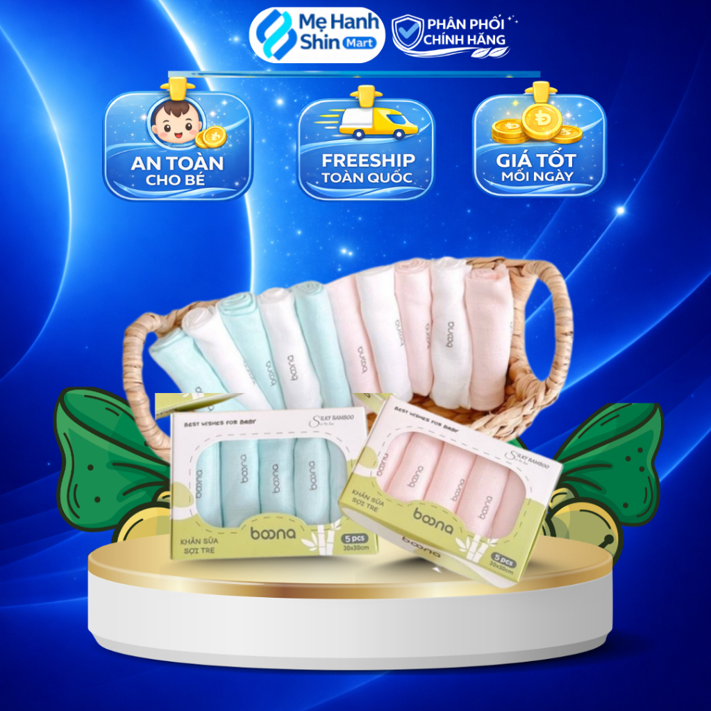 Khăn Sữa Sợi Tre Lụa Many Cho Bé – Khăn Sữa Mềm Mịn Thấm Hút Tốt, Dùng Cho Trẻ Sơ Sinh