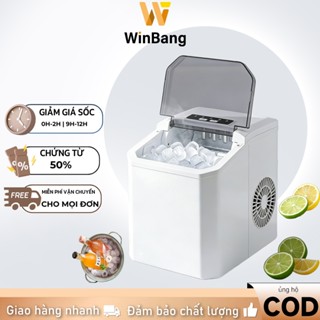 [COD] Máy làm đá mini công suất lớn hoàntoàn tự động 15kg đá Tạo Đá Siêu Tốc Trong 6 - 8 Phút