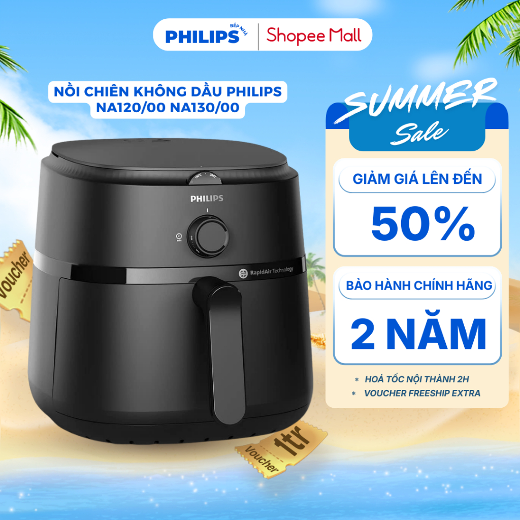 Nồi Chiên Không Dầu PHILIPS NA130 NA120 (4.2L - 6.2L) Núm Vặn Điều Chỉnh - Hàng Chính Hãng
