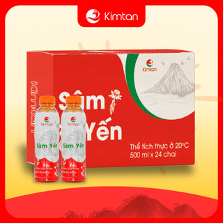 NƯỚC SÂM YẾN KIMTAN THÙNG 24 CHAI 500ML, HỖ TRỢ CẢI THIỆN SỨC KHỎE LÀN DA, HỖ TRỢ HỆ MIỄN DỊCH.