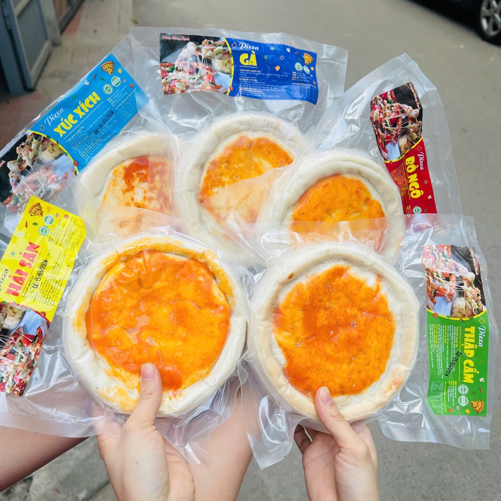 Pizza Chicago nhân nhồi 400g - Loại ngon, gấp 3 lần phô mai ( Giao hàng Nội thành Hà Nội)