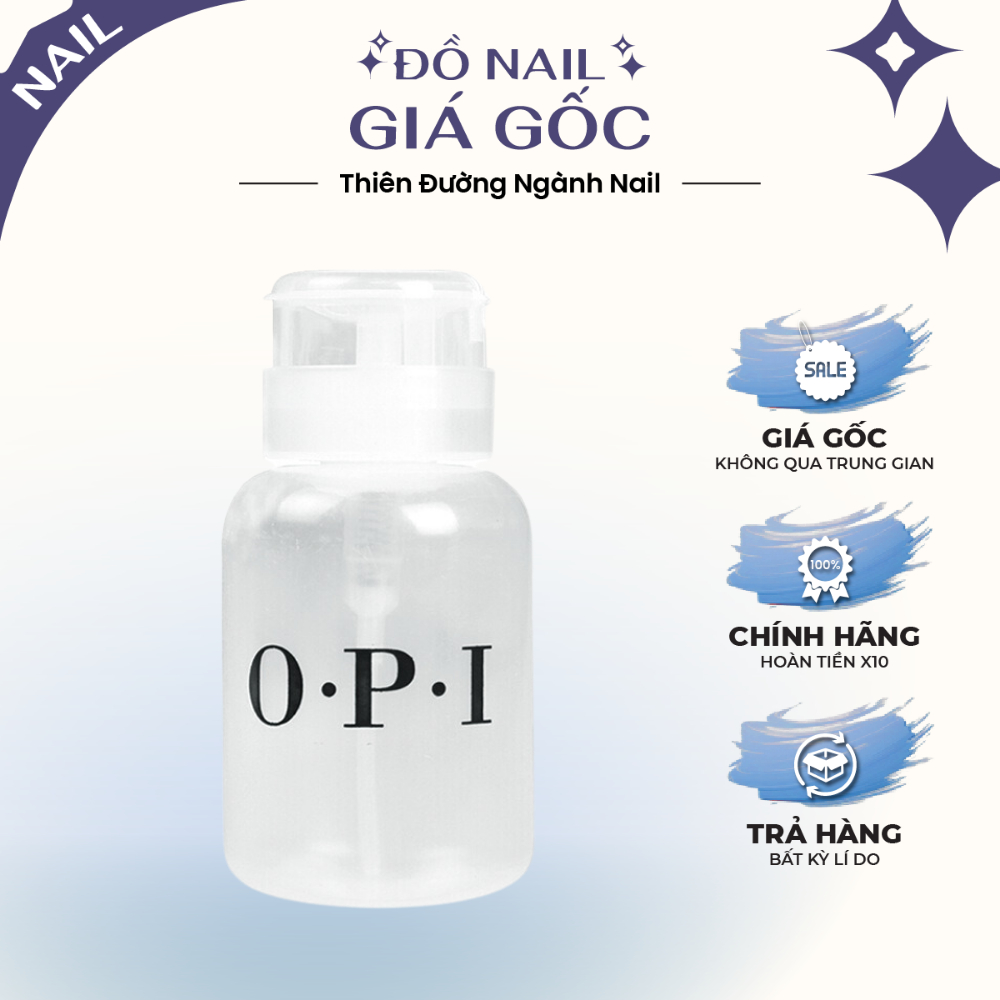 Bình nhún đựng nước lau gel, acetone OPI 200ml, lọ đựng dung dịch chuyên dụng