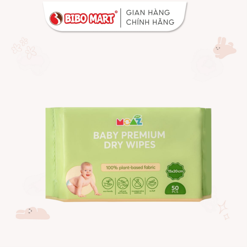 Khăn Khô Đa Năng Moaz Eco KK50 An Toàn Cho Bé - Bibo Mart