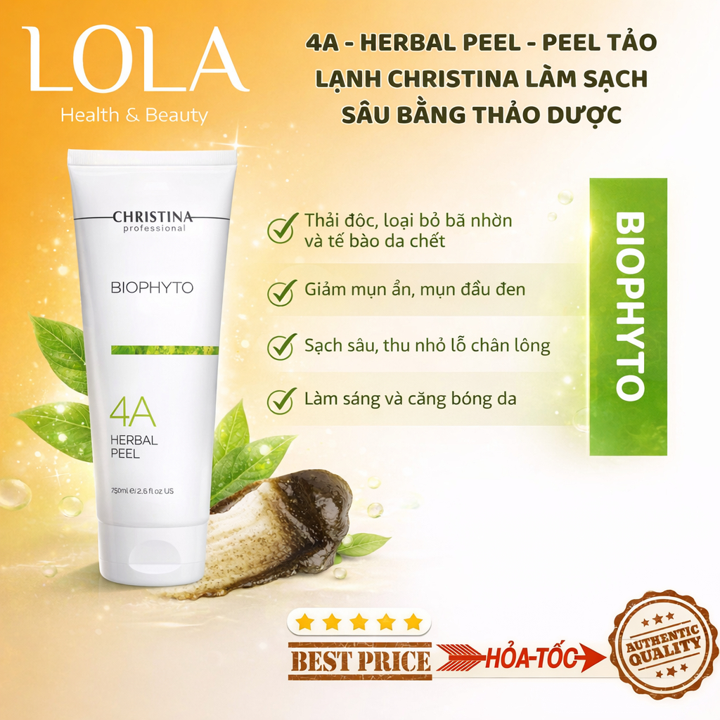 [Hũ Shar] Christina BioPhyto 4A Herbal Peel - Peel Tảo 4A Làm Sạch Sâu, Tái Tạo Da Tươi Sáng