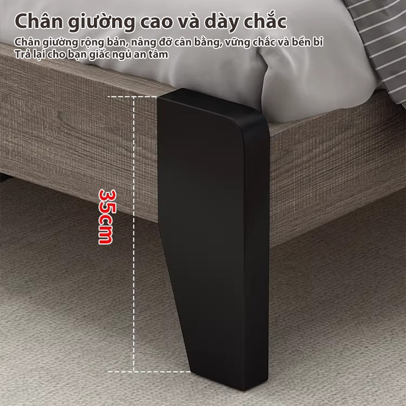 ALVIN Giường ngủ giường gỗ gỗ thân thiện với môi trường Đầu giường bọc nệm Phong cách Châu Âu | BigBuy360 - bigbuy360.vn