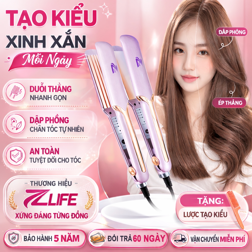 Máy duỗi ép thẳng tóc Z469, Máy dập phồng chân tóc, bấm xù Z489 máy là kẹp kéo thẳng tóc