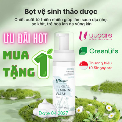 Dung dịch vệ sinh phụ nữ Thảo mộc dạng bọt UUcare 150ml