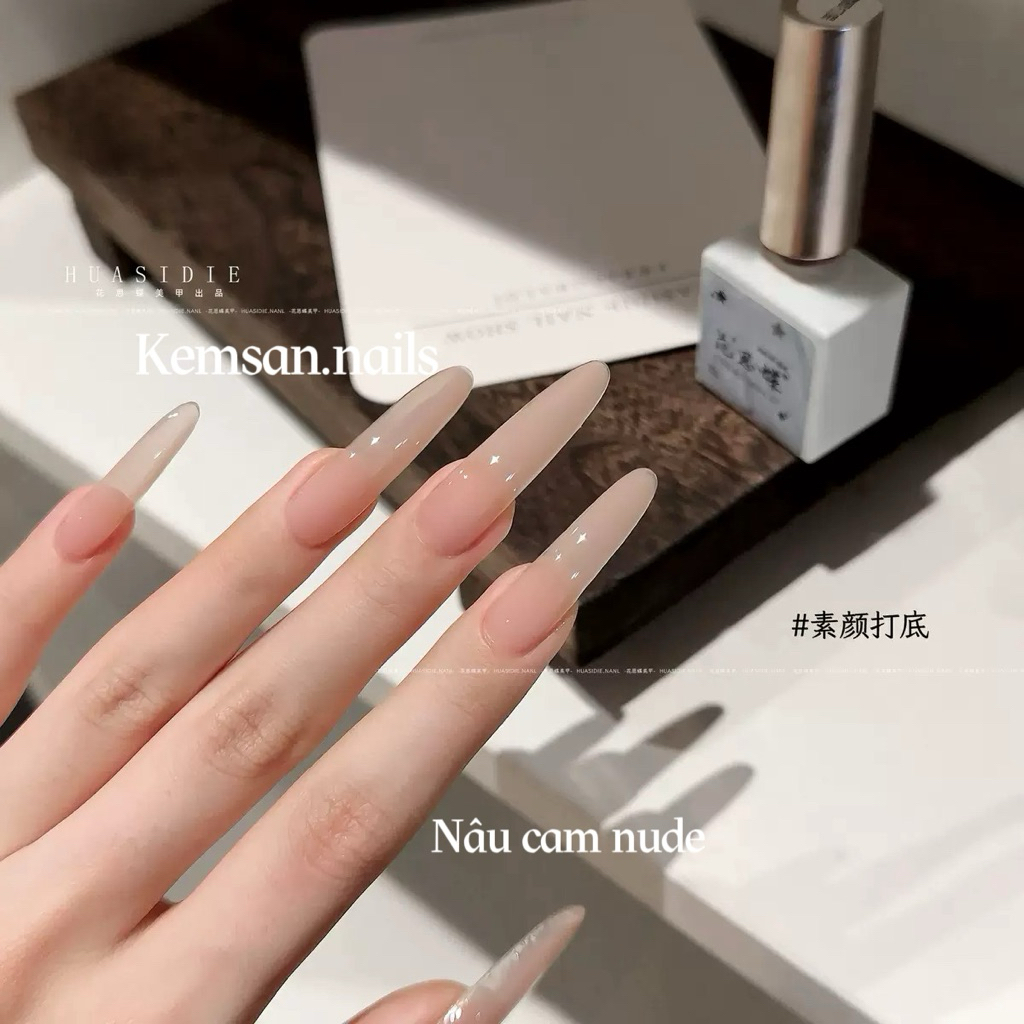 (M93) sơn thạch cam nâu nude làm nail