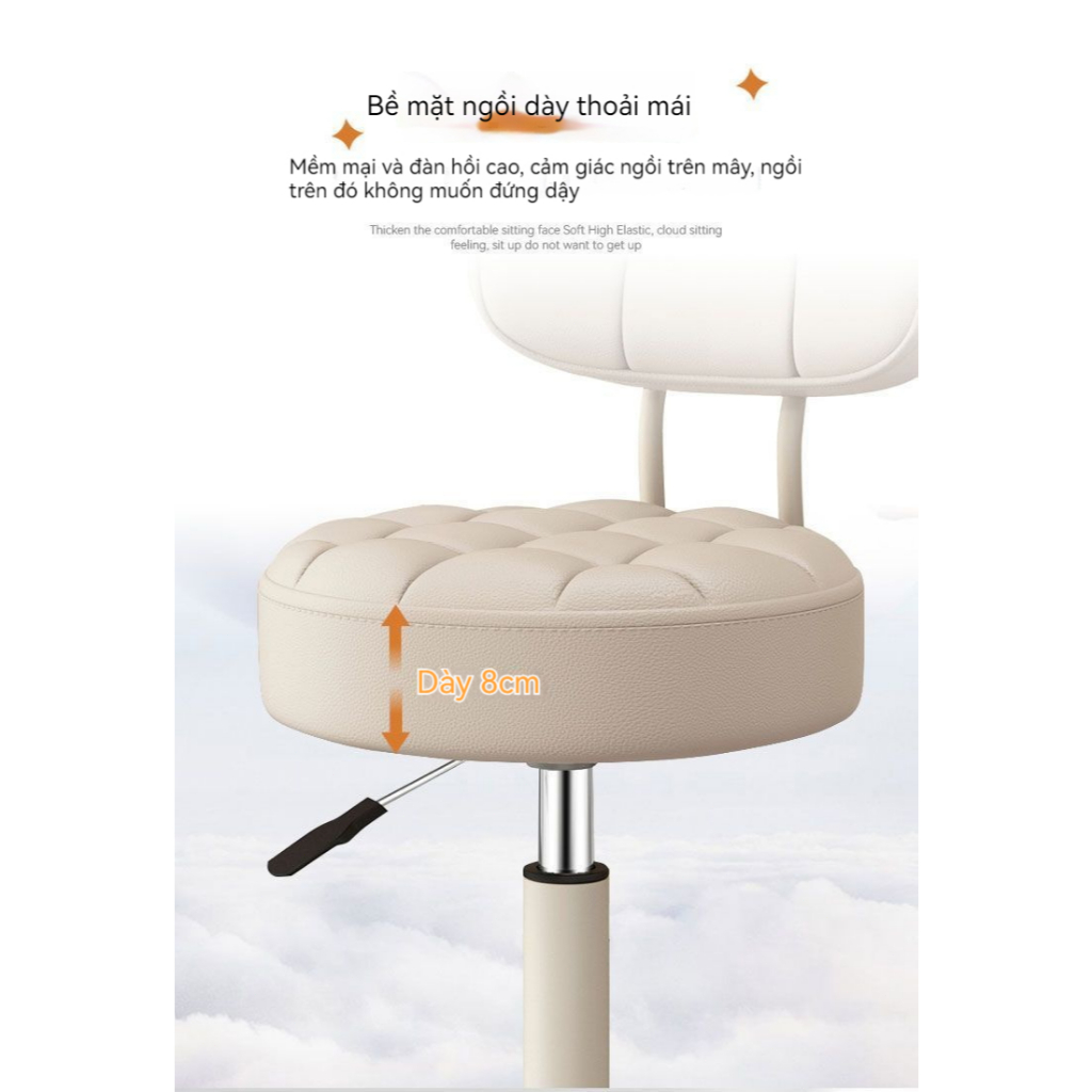 BMZAR Ghế xoay có bánh xe tựa lưng chiều cao có thể điều chỉnh | BigBuy360 - bigbuy360.vn