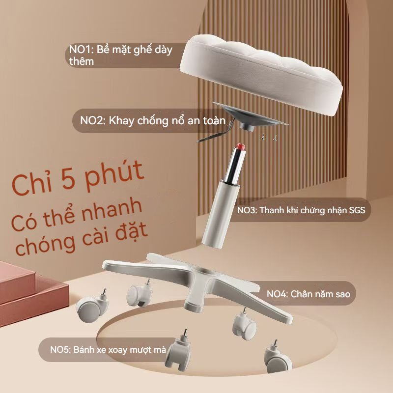 BMZAR Ghế xoay có bánh xe tựa lưng chiều cao có thể điều chỉnh | BigBuy360 - bigbuy360.vn
