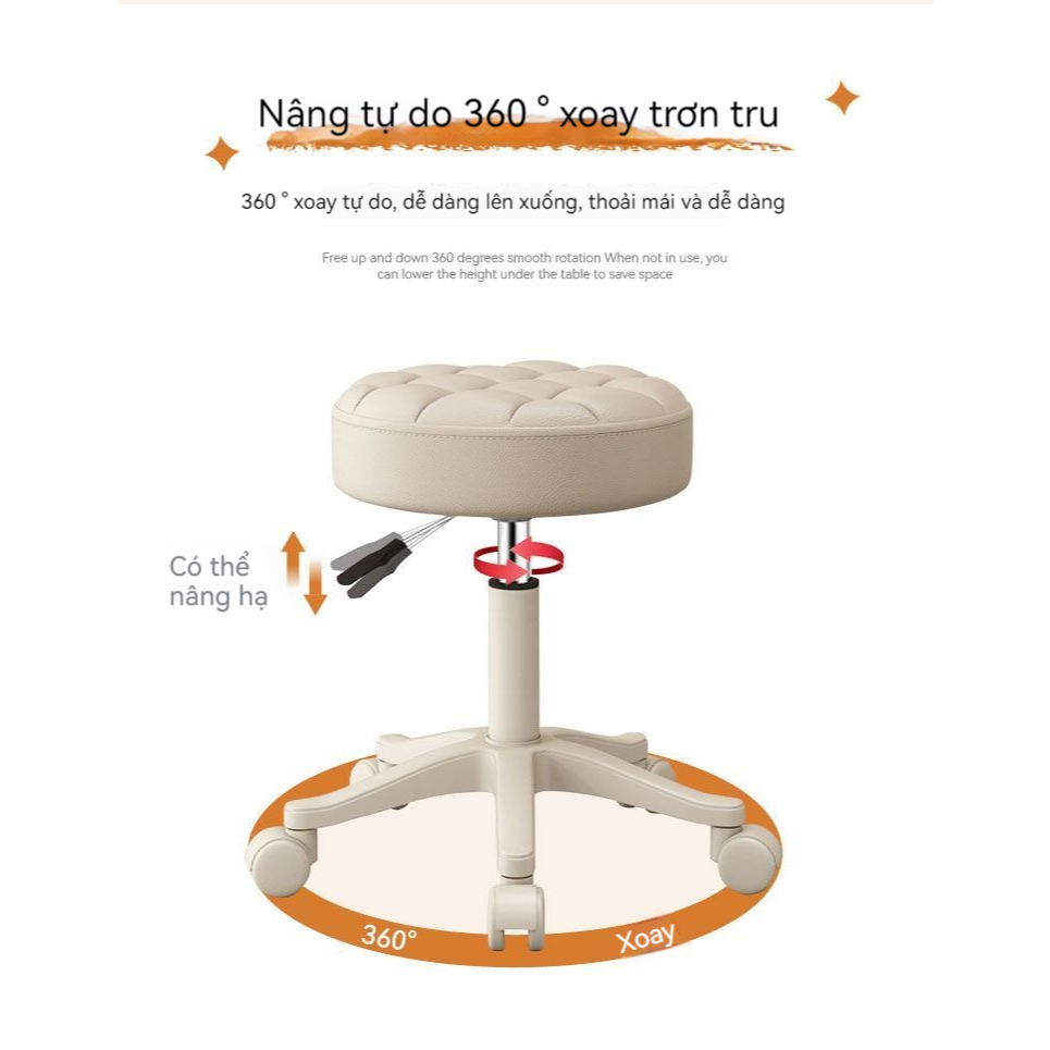 BMZAR Ghế xoay có bánh xe tựa lưng chiều cao có thể điều chỉnh | BigBuy360 - bigbuy360.vn