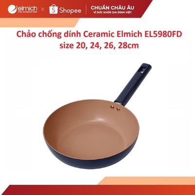 Chảo chống dính Ceramic Elmich EL5980FD size 20, 24, 26, 28cm
