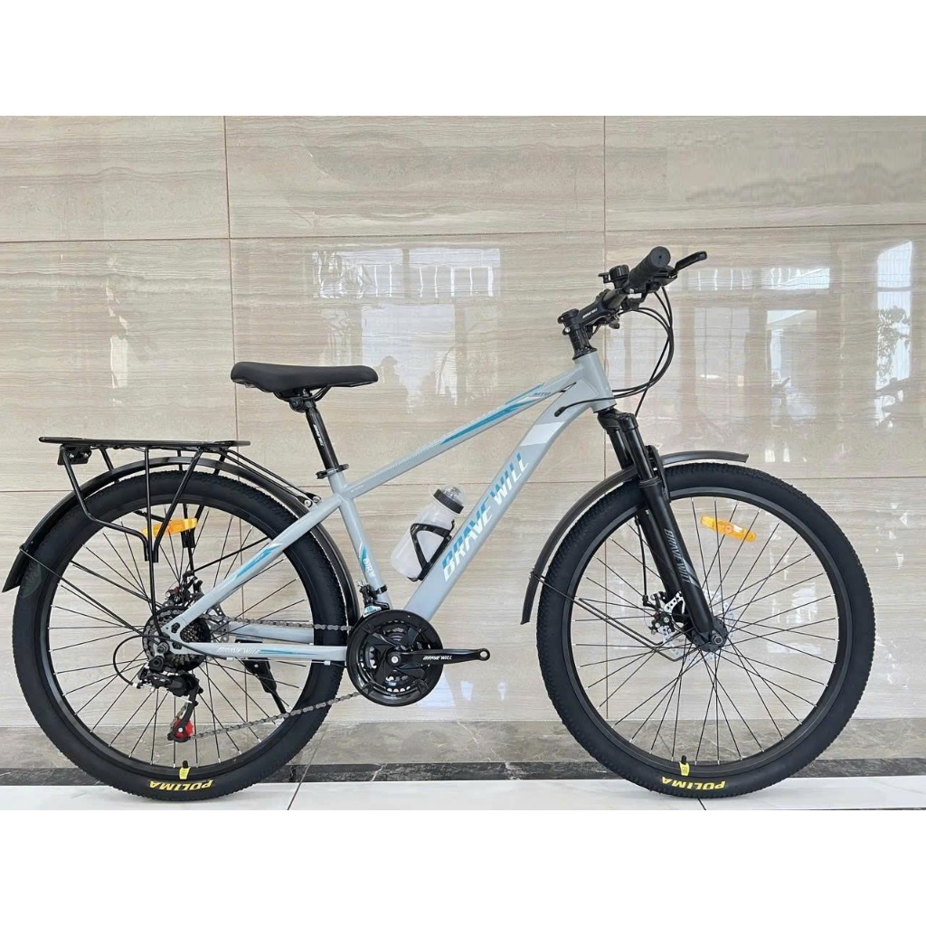XE ĐẠP ĐỊA HÌNH KHUNG THÉP CÓ ĐỀ BRAVE WILL B100 SIZE 24-26- HÀNG NHẬP KHẨU CHÍNH HÃNG