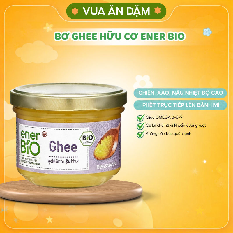 Bơ ghee hữu cơ Ener Bio / DM Bio Đức (Date 10/2027)-đọc kỹ mô tả