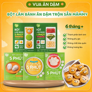 Bột Làm Bánh trộn sẵn Mămmy làm bữa phụ bé 6m: Bánh Crepe, Pancake, PannaCotta, Pudding và Bột làm váng sữa Cho Bé Từ 6m