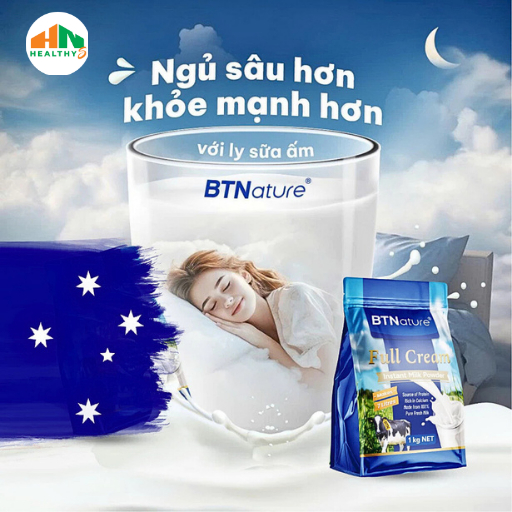 | TÚI 1KG | Túi Sữa Tươi Dạng Bột Nguyên Kem Cao Cấp BTNature Full Cream