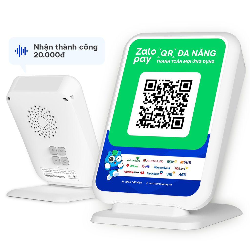 Loa báo tiền Zalopay Box V3 - Bản Tiết Kiệm