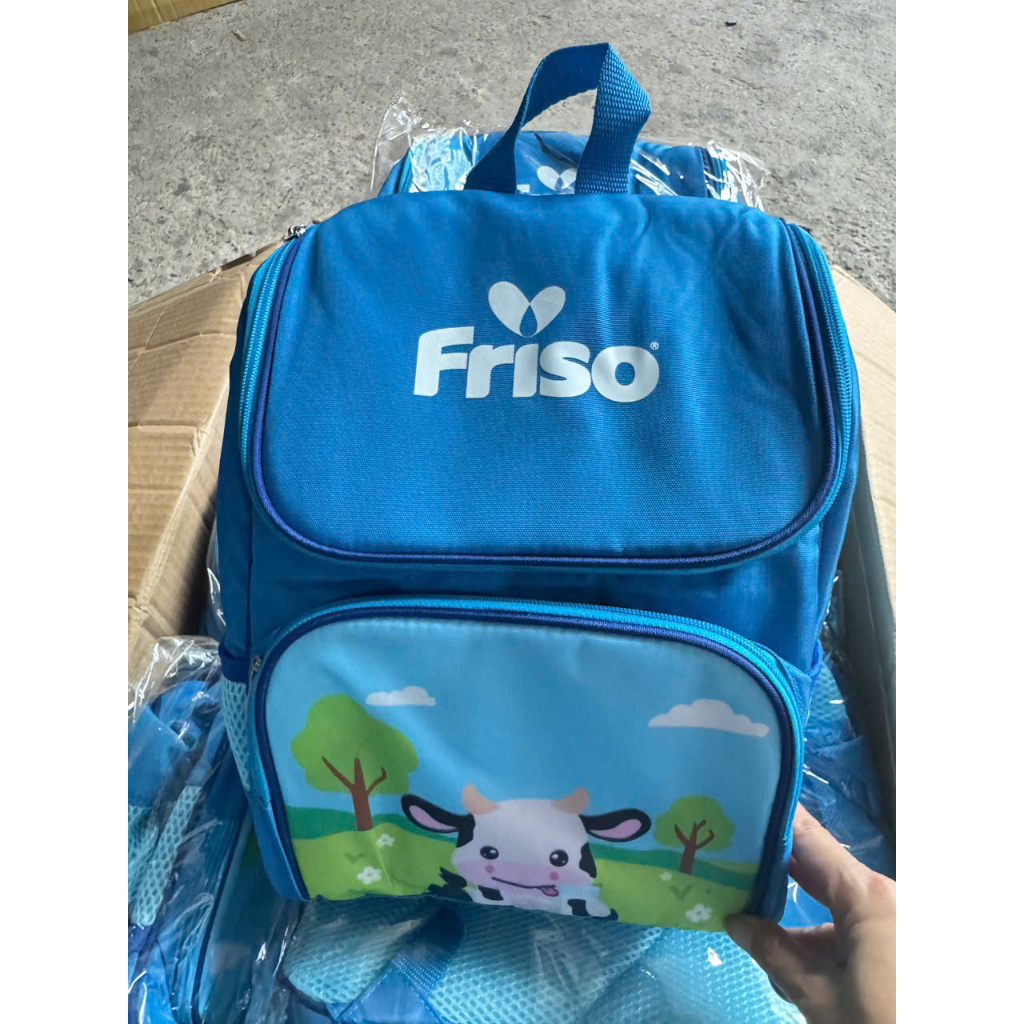 BALÔ FRISO hình con bò màu xanh